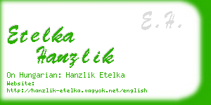 etelka hanzlik business card